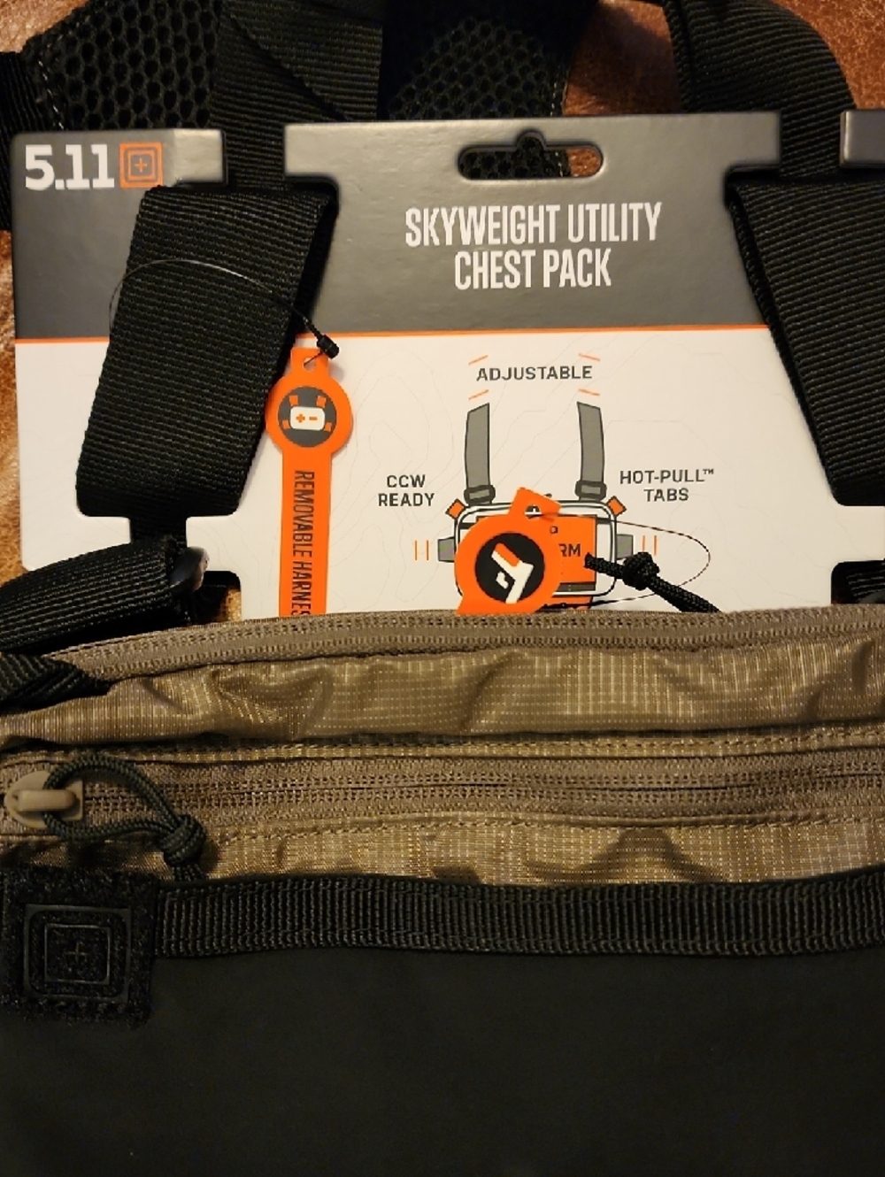 5.11 Tactical Skyweight Utility Chest Pack - Olive Drab & Black - Picture 3 of 6